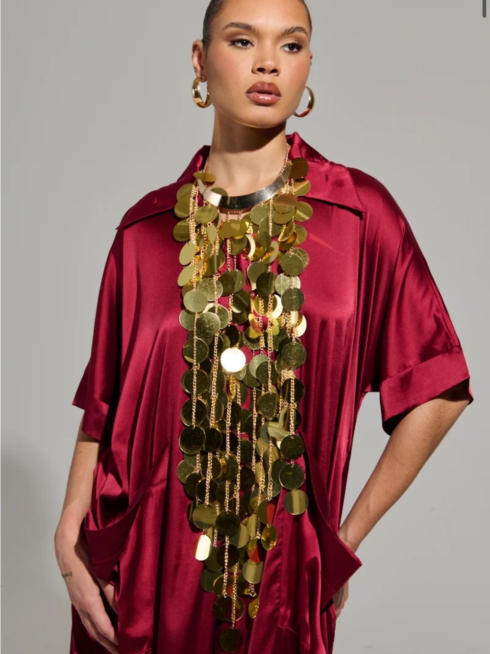 PARTY STARTER SEQUIN STATEMENT NECKLACE
